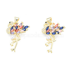 Латунные микро проложить кубического циркония подвески&nbsp;ZIRC-N039-272B