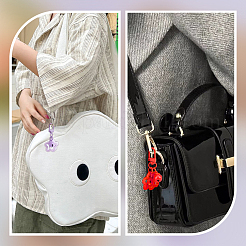 10шт 5-х цветные акриловые подвесные украшения в виде звезд&nbsp;HJEW-BBC0001-25