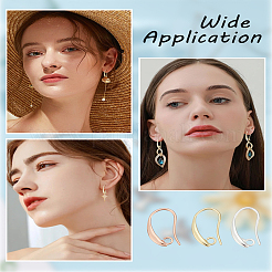 18 шт. 3 цвета латунные крючки для серег&nbsp;KK-LP0001-54