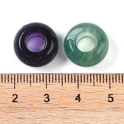 Европейские бусины из натурального флюорита&nbsp;G-G740-14x8mm-41