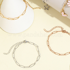 15шт 3 цвета браслеты-цепочки из нержавеющей стали 304&nbsp;BJEW-BBC0001-20