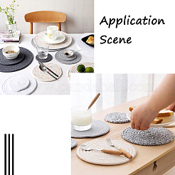 12 шт. 2-х стильные прихватки для горячих горшков из хлопчатобумажной нити&nbsp;AJEW-MP0001-33