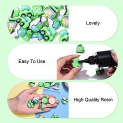 20 шт. 5 стиля кабошоны из непрозрачной смолы на тему охраны окружающей среды&nbsp;CRES-YW0001-40