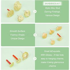 24 шт. 12-х стильные фурнитуры для сережек-гвоздиков из сплава&nbsp;FIND-HY0001-13