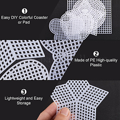 50 шт. 5 стиля пластиковых холстов для самостоятельного изготовления&nbsp;DIY-CP0012-42