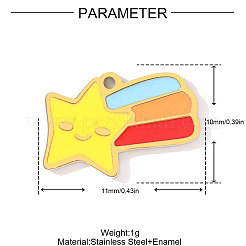 Подвески из эмалированной нержавеющей стали 304&nbsp;STAS-OY002-01G