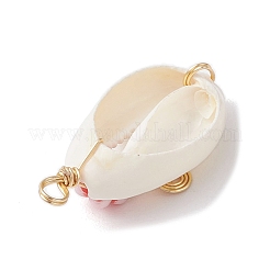 Подвески из натуральной медной проволоки из ракушек каури&nbsp;PALLOY-JF03834