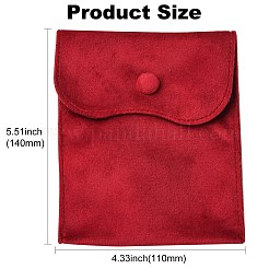 6шт 6 цвета бархатные мешочки для ювелирных изделий&nbsp;ABAG-CJ0001-04