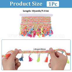 Лента-бахрома из полиэстера «сороконожки»&nbsp;SRIB-CY0001-06A