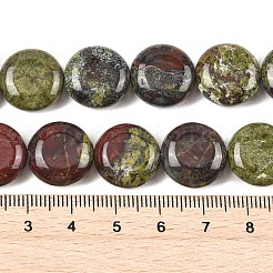 Натуральный дракон яшма кровь бисер пряди&nbsp;G-L648-B02-15mm