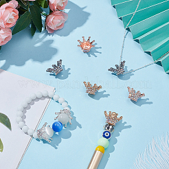 8 шт. 4-х цветные бусины из сплава со стразами&nbsp;FIND-PH0027-99