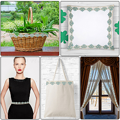 6 ярд полиэстеровой волнистой кружевной ленты для отделки&nbsp;SRIB-GF0001-45C