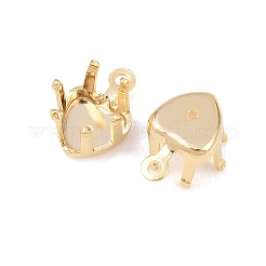 Оправа в форме сердца из латуни с пришивными зубцами&nbsp;KK-C163-14B-G