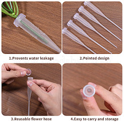 50 шт. пластиковая цветочная трубка&nbsp;AJEW-GL0002-97B