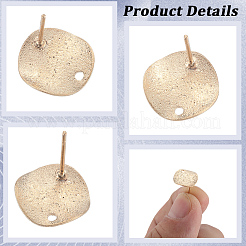 40 шт. 2-х цветные латунные серьги-гвоздики с фурнитурой&nbsp;KK-SC0006-86