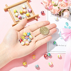 10шт 10 цвета бусины с эмалью лэмпворк ручной работы&nbsp;LAMP-YW0004-14