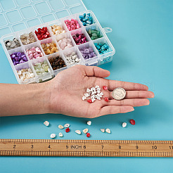 360 г набор бусин из пресноводных ракушек и драгоценных камней двух цветов&nbsp;G-CW0001-01