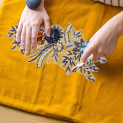 Полиэстер компьютеризированная вышивка ткань утюгом / пришить заплатки&nbsp;DIY-WH20011-81A