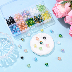 200шт 10 цвета хрустящие стеклянные бусины&nbsp;CCG-YW0001-23