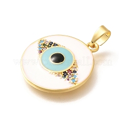 Латунные подвески с микропаве из прозрачного кубического циркония&nbsp;KK-R212-13G-04