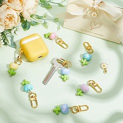 20 шт. 2 стиля подвески из акрилового стекла в виде цветов украшения&nbsp;HJEW-PH0001-82