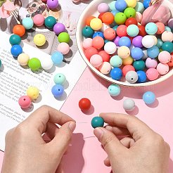 Круглые силиконовые бусины&nbsp;SIL-CJ0001-08