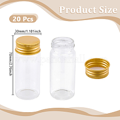 20 шт. прозрачные стеклянные бутылки-контейнеры для бусин&nbsp;CON-AR0001-16C