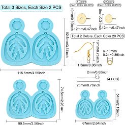 Серьги-гвоздики в форме листьев своими руками силиконовые Молды&nbsp;DIY-OC0003-96