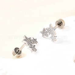 Серьги-гвоздики из нержавеющей стали 304&nbsp;EJEW-H161-01P-B