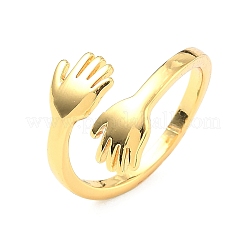 Латунь манжеты кольца&nbsp;RJEW-D341-03G