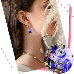 10 шт. бусины-рыбки из фольги ручной работы&nbsp;FOIL-YW0001-01