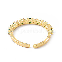 Открытое кольцо-манжета из кубического циркония&nbsp;RJEW-P079-04G-03