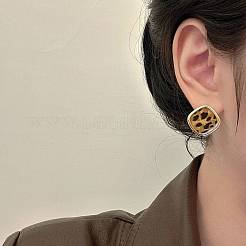 Серьги-гвоздики из латуни и смолы&nbsp;FS-WGCDE8B-01