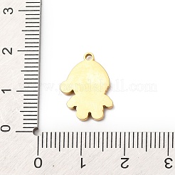 Рождественские эмалевые подвески из нержавеющей стали 304&nbsp;LS-STAS-B112-02G-04