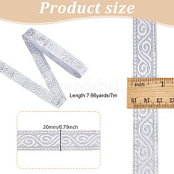 Жаккардовые ленты из полиэстера с цветочным узором в этническом стиле&nbsp;DIY-WH0656-63B