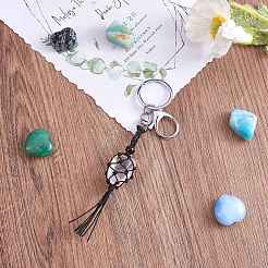 Плетеный брелок с бахромой макраме&nbsp;AJEW-SW00014-05