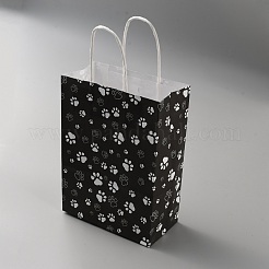 Подарочные пакеты из крафт-бумаги с ручкой&nbsp;ABAG-WH0045-19B