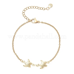 3 шт. 3 варианта браслетов из нержавеющей стали 304 в форме морской звезды&nbsp;BJEW-JB13420