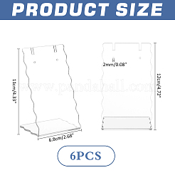 Акриловые подставки для сережек с наклоном bacl&nbsp;LS-EDIS-WH0031-28B-02