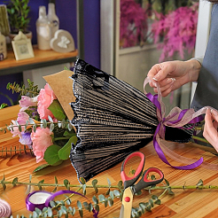 4 пакет полиэстеровая упаковочная бумага для цветочного букета&nbsp;ORIB-BC0001-12A