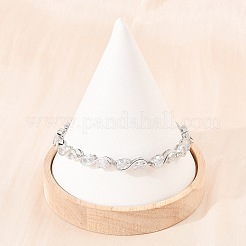 Теннисные браслеты из платиновой латуни с микропаве из кубических цирконий&nbsp;BJEW-B160-04P-05