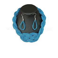 Многослойные ожерелья и серьги-капли в стиле бохо из стеклянных бусинок&nbsp;WGC6644-02