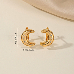 Серьги-кольца из латуни в форме луны&nbsp;ZD1343