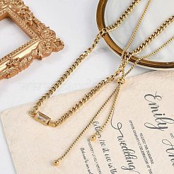 Ионное покрытие (ip) 304 нержавеющая сталь цепи ожерелья&nbsp;NJEW-M078-14G