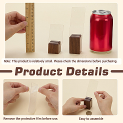 2 шт. 2 стиля прозрачный акриловый органайзер для сережек с наклонной задней частью и деревянными основаниями&nbsp;EDIS-WH0022-40