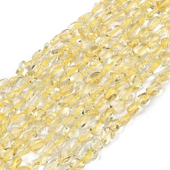 Нити из натуральных бусин лимонного кварца (обработанных нагреванием)&nbsp;LS-G-Q060-D07