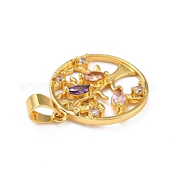 Латунные подвески из микро-паве&nbsp;ZIRC-A021-27G