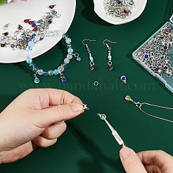 Наборы для самостоятельного изготовления подвесок из сплава со стразами в форме капли&nbsp;DIY-FH0008-96