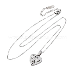 304 нержавеющая сталь полимерная глина стразы открывающиеся подвески ожерелья для женщин&nbsp;NJEW-Z065-12P