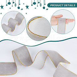 Односторонняя бархатная лента длиной 9 м с золотым краем.&nbsp;OCOR-WH0092-09A